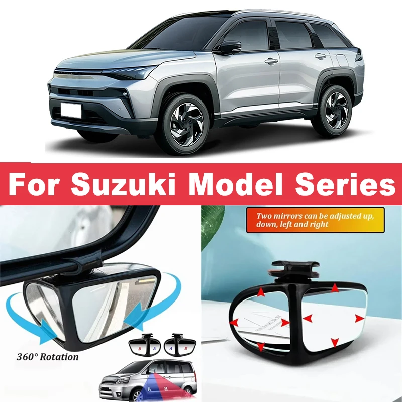 Blind Spot Mirror Wide Angle Convex 2Pcs - 2개 360 ° 조정 가능한 사각지대