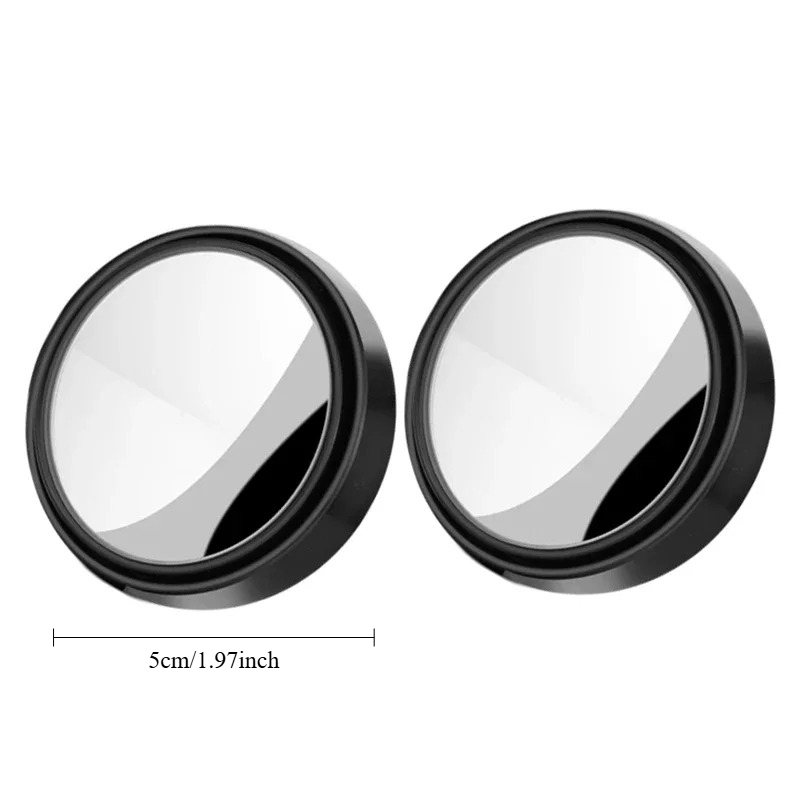 Blind Spot Mirror Wide Angle Convex 2Pcs - 2개입 원형 프레임 사각지대 거울 자동차