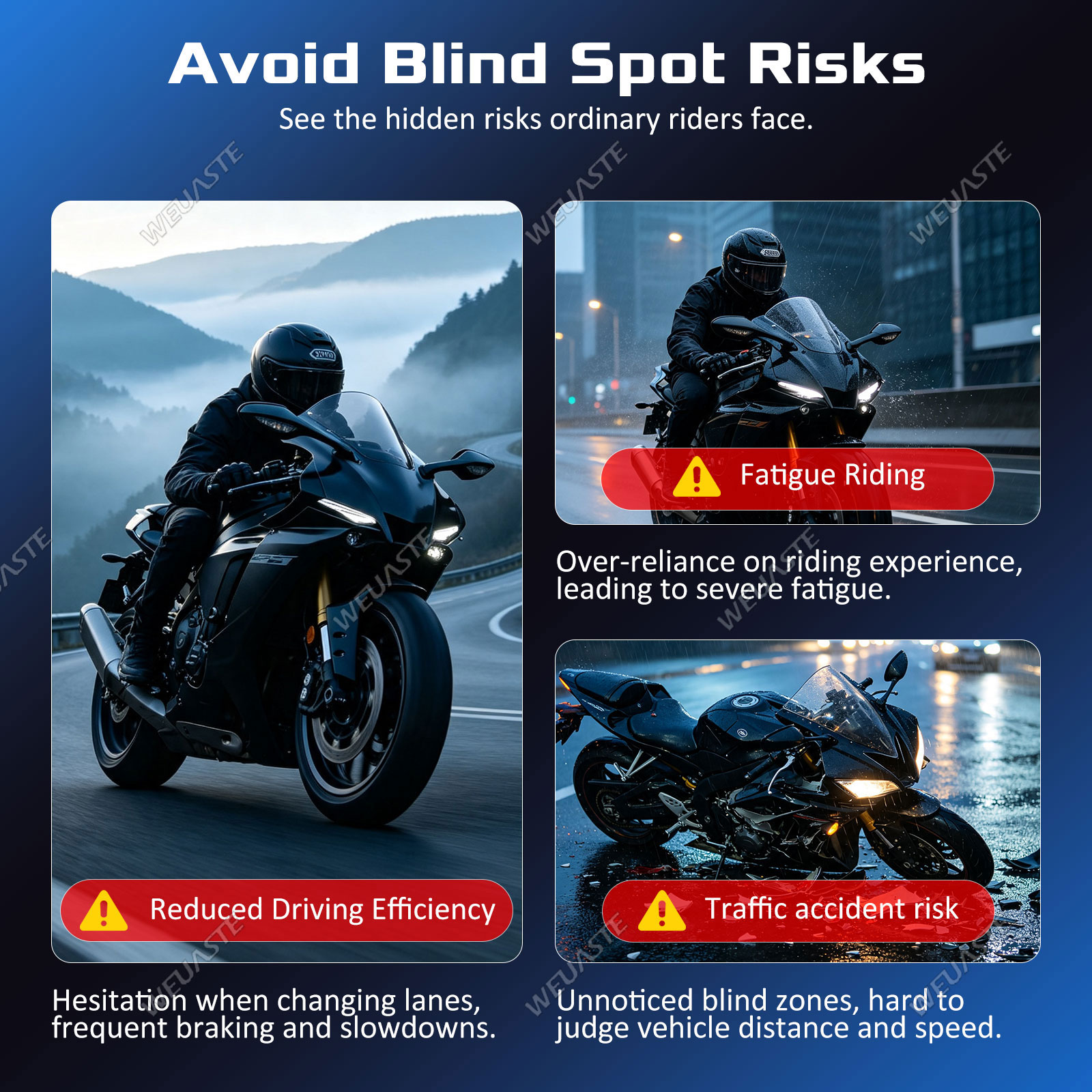 WEUASTE BSD01 오토바이 BSD 안전 시스템  - Blind Spot Detection System 24Ghz Radar 리뷰 및 가격