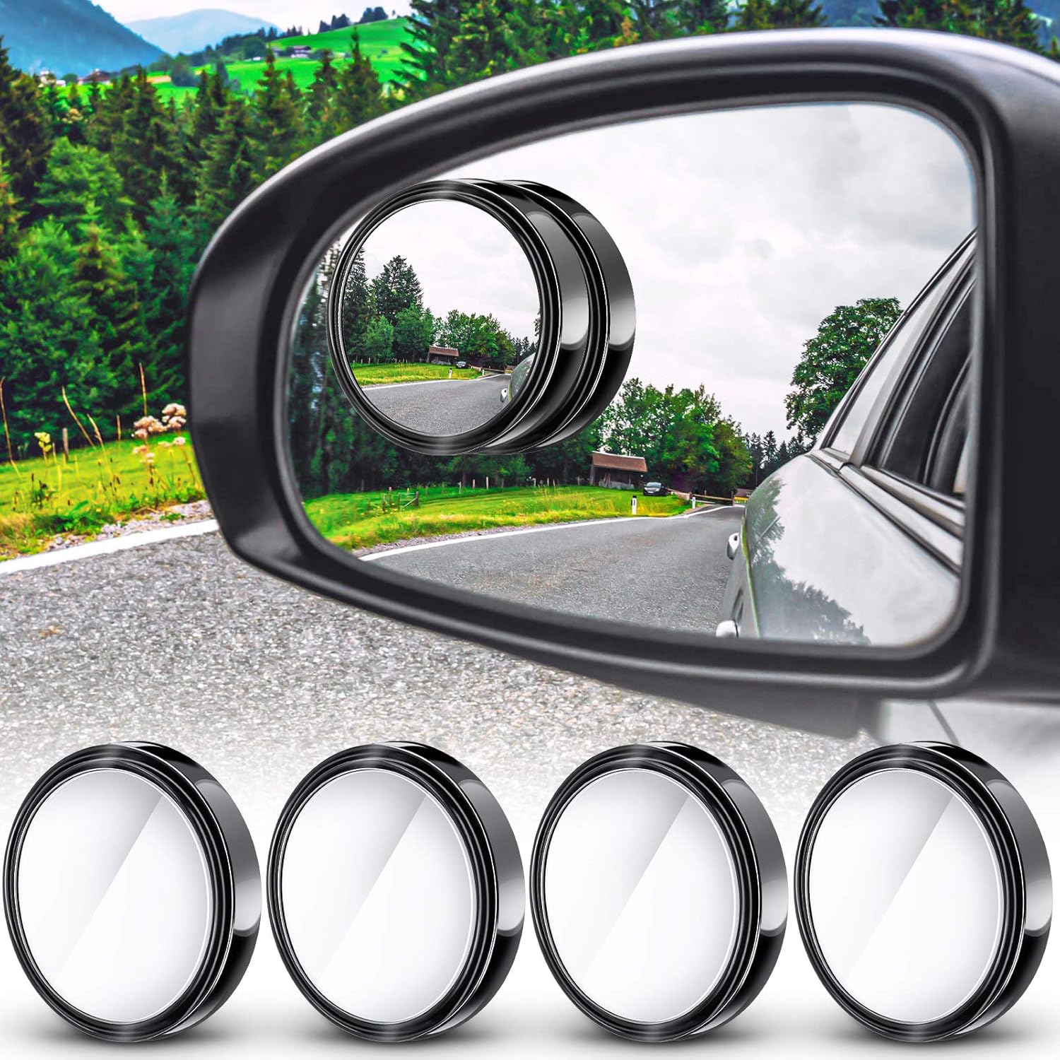 2개입 원형 프레임 볼록 사각지대 거울 안전 운전 와이 - Blind Spot Mirror Wide Angle Convex 2Pcs 리뷰 및 가격