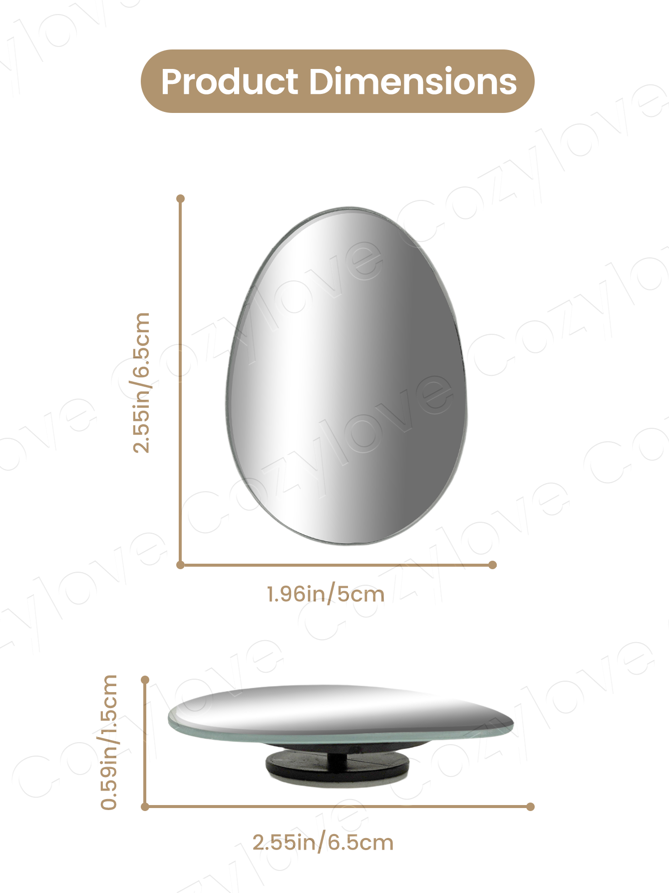 2개입, 타원형 사각지대 거울, 360도 °   회전  - Blind Spot Mirror Wide Angle Convex 2Pcs 리뷰 및 가격